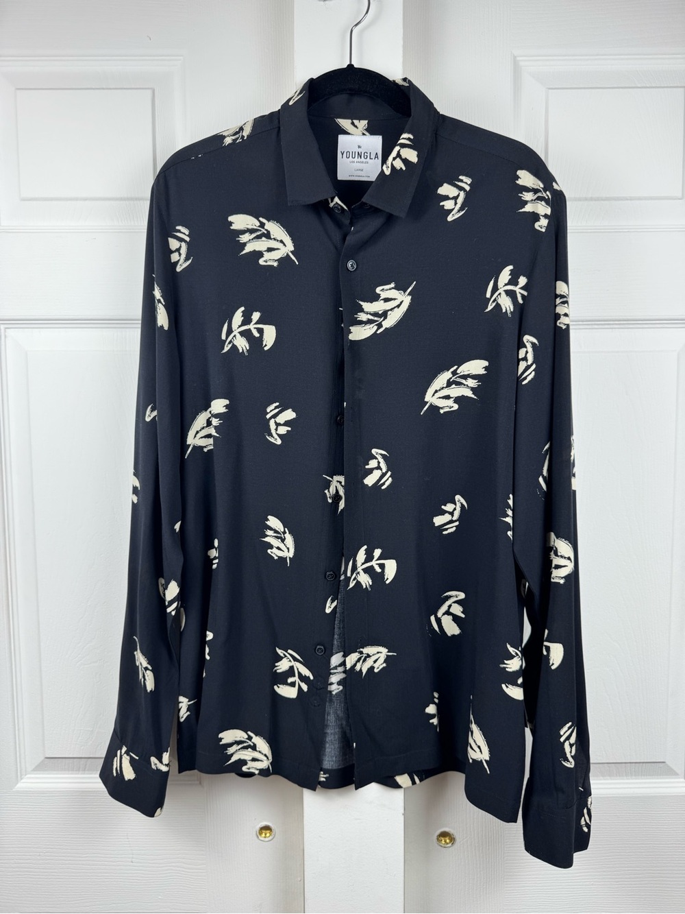 YOUNG LA Long Sleeve Button-Up Shirt